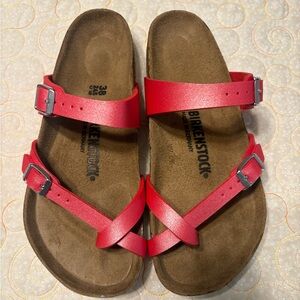 Birkenstock Icy Metallic Poppy Mayari Sandals